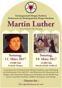 Martin Luther - Evangelische Kirchengemeinde Mengen