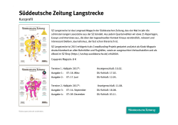 Süddeutsche Zeitung Langstrecke - Die Produkte der Süddeutschen
