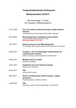 Link Tropenmedizinisches Kolloquium WS 2016/17