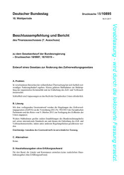 Drucksachen 18/9987, 18/10319 - DIP