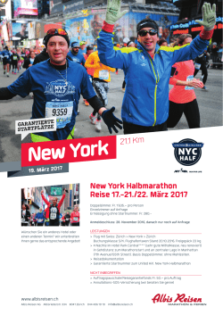 Flyer New York Halbmarathon 2017