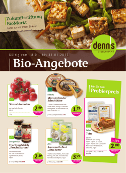 G&uuml;ltig ab Mittwoch, den 18.01.2017 Vorschau auf unsere Angebote