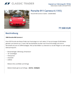 Porsche 911 Carrera 4 (1995) 77.500 EUR