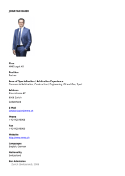 jonatan baier - Austrian Arbitration Association