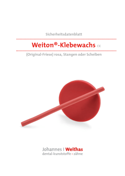 Sicherheitsdatenblatt Weiton-Klebewachs