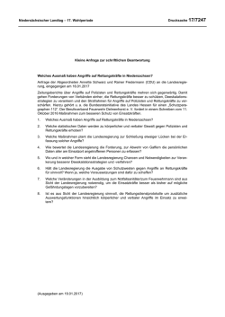 Drucksachen allgemein - Nieders&auml;chsischer Landtag