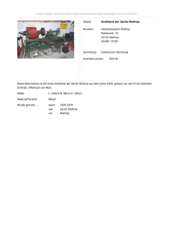 Drehbank der Zeche Waltrop Museum
