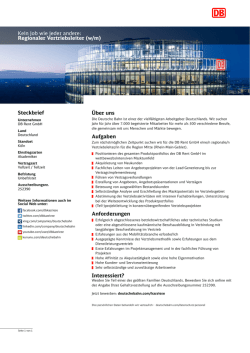 Stelle als PDF downloaden - Jobs bei der DB