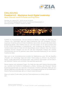 Frankfurt 4.0 – Wachstum durch Digital Leadership