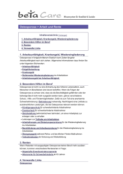 Osteoporose > Arbeit und Rente