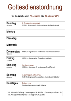 Gottesdienste