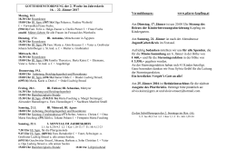 GOTTESDIENSTORDNUNG der 2. Woche im Jahreskreis 16. &ndash; 22