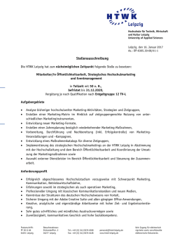 Rektorat - Mitarbeiter/in &Ouml;ffentlichkeitsarbeit
