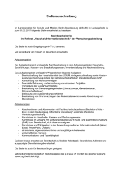 Interne Stellenausschreibung - LISUM Berlin