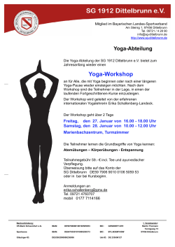 Yoga-Workshop - SG Dittelbrunn