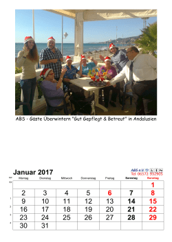 Fotokalender 2017 - ABS eV | abs