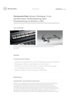 Fahrdynamik-Paket inklusive Tieferlegung 15 mm, Sportfahrmodus