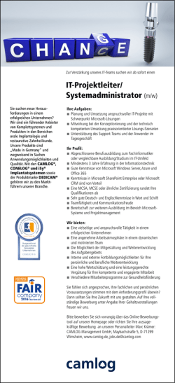 IT-Projektleiter/ Systemadministrator (m/w)