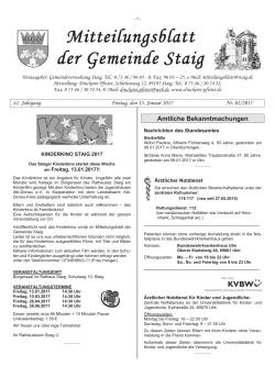 Mitteilungsblatt KW 02