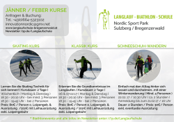 j&auml;nner / feber kurse - langlaufschule