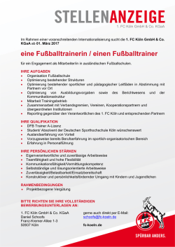 eine Fu&szlig;balltrainerin / einen Fu&szlig;balltrainer