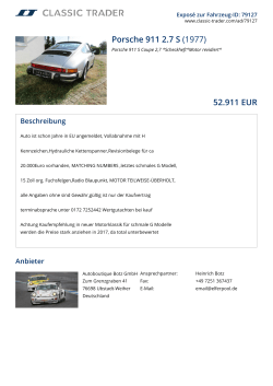 Porsche 911 2.7 S (1977) 52.911 EUR
