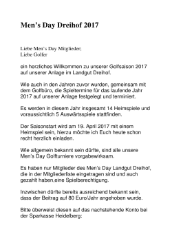 Men`s Day Dreihof 2017 - Men`s Day Gruppe 3hof