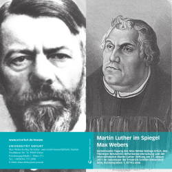Martin Luther im Spiegel Max Webers