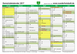 Gemeindekalender 2017