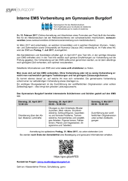 Interne EMS Vorbereitung am Gymnasium Burgdorf
