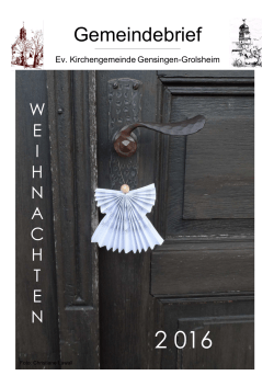 03-2016 gemeindebrief - Evangelische Kirchengemeinde