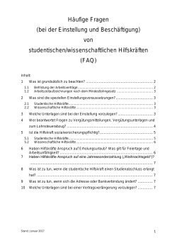 H&auml;ufige Fragen (bei der Einstellung und Besch&auml;ftigung) von