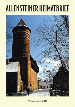 Weihnachten 2016 - Stadtgemeinschaft Tilsit eV