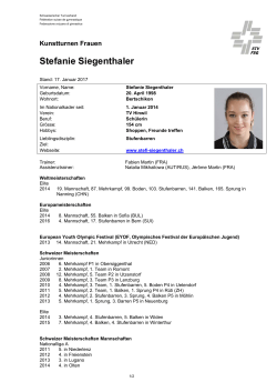 Stefanie Siegenthaler - Schweizerischer Turnverband