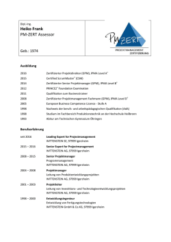 Heiko Frank PM-ZERT Assessor