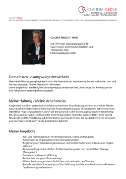 Mein Profil als PDF - Claudia Riedle