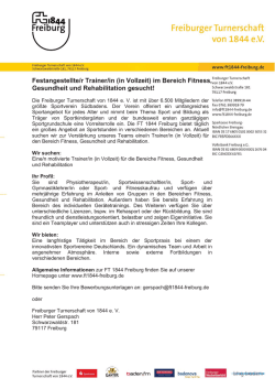 Festangestellte/r Trainer/in (in Vollzeit) im Bereich Fitness