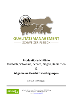 Richtlinie QM-Schweizerfleisch
