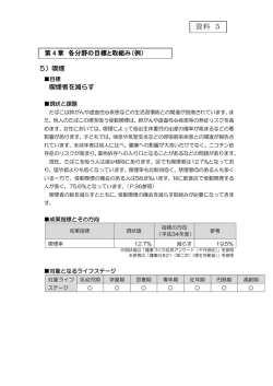 資料5 第4 章 各分野の目標と取組み（例）