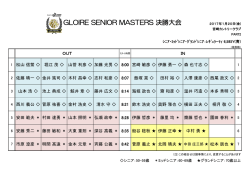GLOIRE SENIOR MASTERS 決勝大会