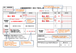 介護保険適用除外 （該当・不該当）届 記入例