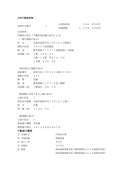 不動産の概要