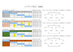 シニアリーグ2017 成績表