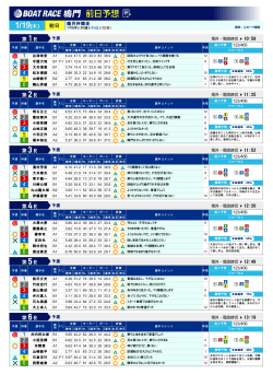 1/18(水) 前日レース予想｜睦月杯競走