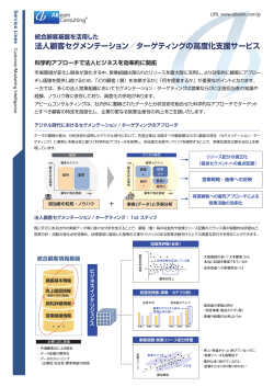 法人顧客セグメンテーション／ターゲティングの高度化支援サービス