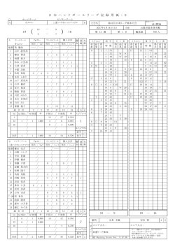 スコア - 日本ハンドボールリーグ