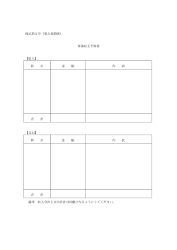 様式第2号（第5条関係） 事業収支予算書 【収入】 科 目 金 額 内 訳 合 計