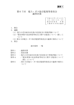 資料1 議事次第（PDF形式：166KB）