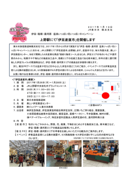上野駅にて「伊豆産直市」を開催します