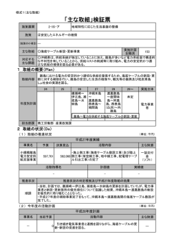 主な取組検証票